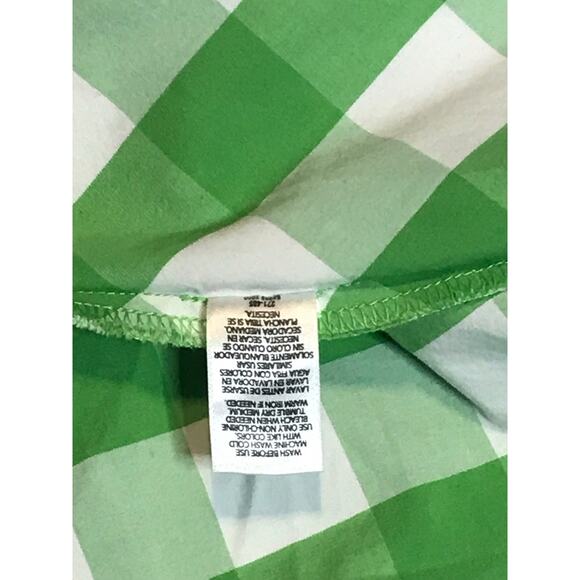 Carters Outfit Green Gingham Print Sundress Hot Pink Long Sweater Girls Size 4 - Picture 8 of 11